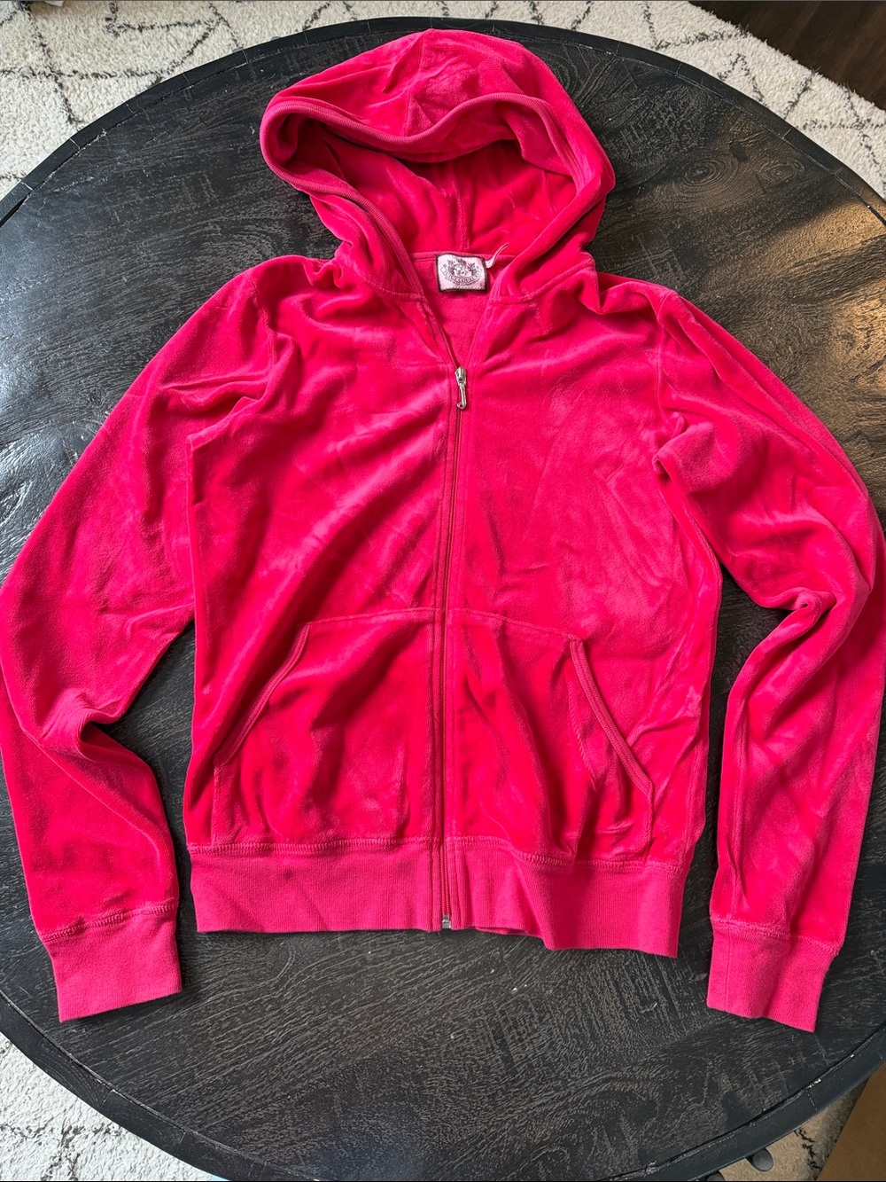 Y2K Juicy Couture Hot Pink Velour Zip Hoodie